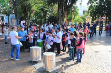 Foto - ENCONTRO DE PERCUSSÃO DOS ALUNOS DO PROJETO GURI EM AVARÉ