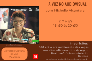 OFICIINAS CULTURAIS  - FORMAÇÃO PARA O INTERIOR PROGRAMAÇÃO ONLINE FEVEREIRO 2023