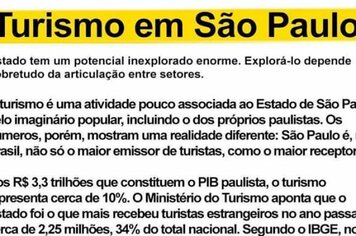Turismo do Estado de SP é destaque no Estadão