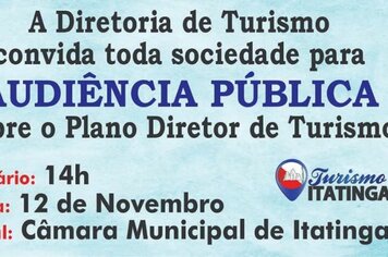 Audiência Pública do Plano Diretor de Turismo