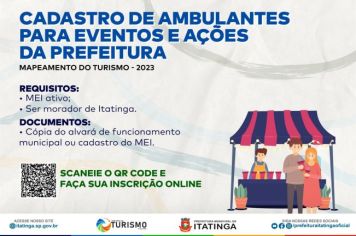 CADASTRO DE AMBULANTES PARA EVENTOS E AÇÕES DA PREFEITURA – 2023 