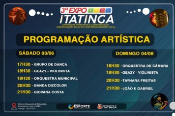 3ª EXPO ITATINGA – PROGRAMAÇÃO ARTÍSTICA 