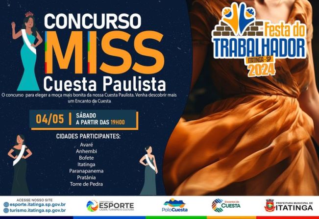 CIDADADES QUE PARTICIPARÃO DO CONCURSO MISS CUESTA PAULISTA