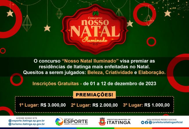 CONCURSO “NOSSO NATAL ILUMINADO”  2023 