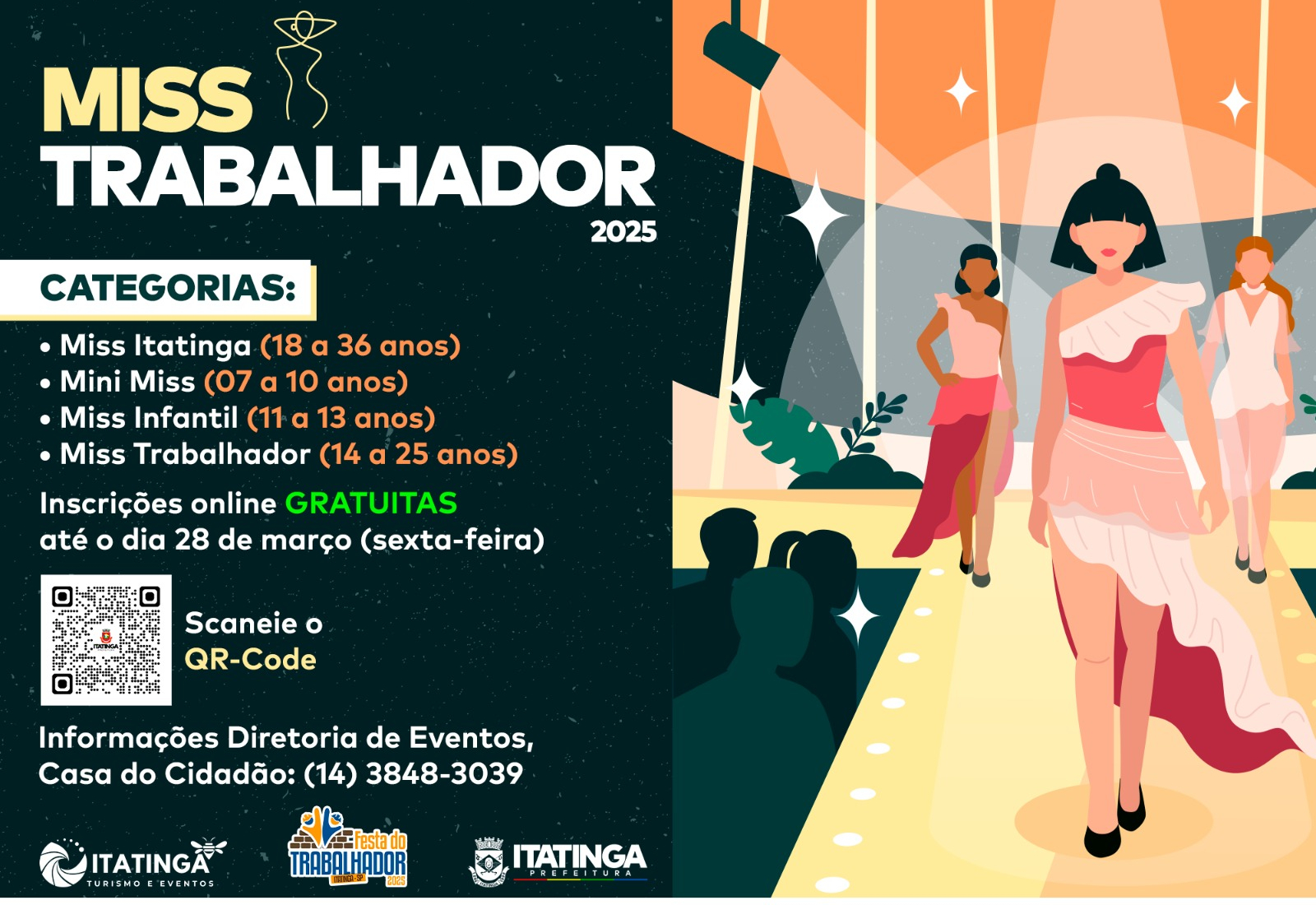 CONCURSO MISS TRABALHADOR 2025 ABRE INSCRIÇÕES EM ITATINGA