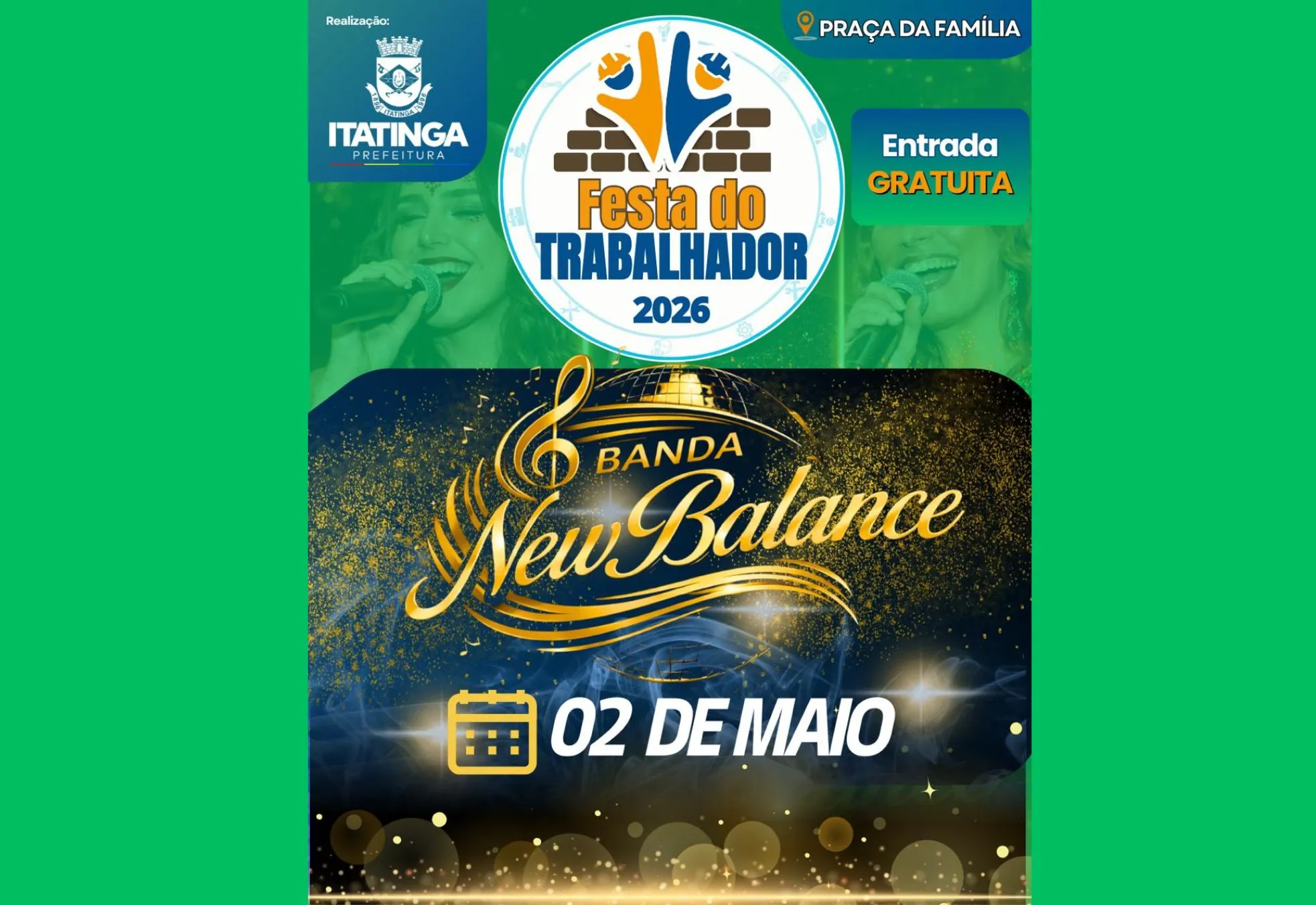 Programação da Festa do Trabalhador 2026 